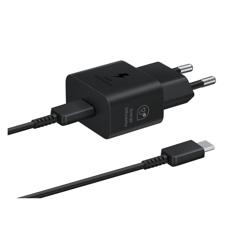 Samsung EP-T2510 25W AC Maitinimo adapteris USB-C + Kabelis USB-C, Juoda