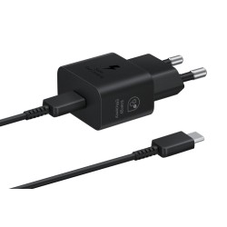 Samsung EP-T2510 25W AC Maitinimo adapteris USB-C + Kabelis USB-C, Juoda