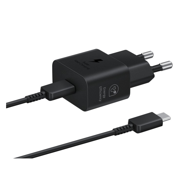 Samsung EP-T2510 25W AC Maitinimo adapteris USB-C + Kabelis USB-C, Juoda