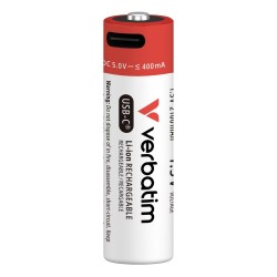 Verbatim 30249 USB-C Įkraunamos baterijos Li-ion AA 2100mAh (4 vnt pakuotėje)