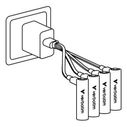 Verbatim 30250 USB-C Įkraunamos baterijos Li-ion AAA 500mAh (4 vnt pakuotėje)
