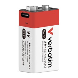 Verbatim 30251 USB-C Įkraunama baterija Li-ion 9V 335mAh (1 vnt pakuotėje)