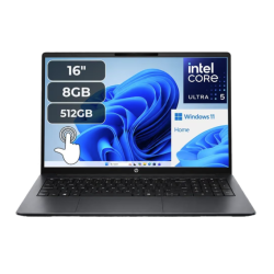 HP OmniBook 3 16-BU0305DX 16'' WUXGA Touch Intel Core Ultra 5 225U 8GB 512GB SSD W11H, Mica Silver