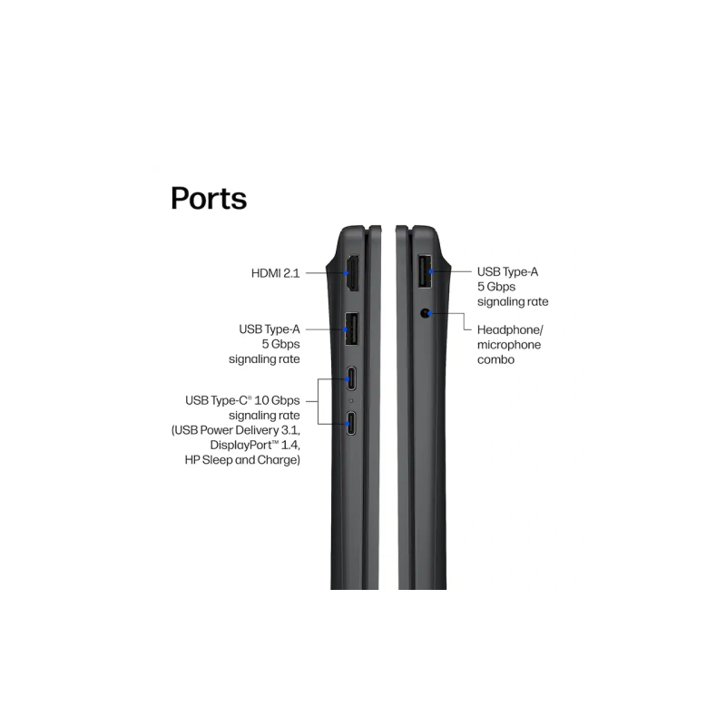 HP OmniBook 3 16-BU0305DX 16'' WUXGA Touch Intel Core Ultra 5 225U 8GB 512GB SSD W11H, Mica Silver