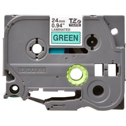 Brother TZe-751 (TZE751) Laminuota ženklinimo juostelė, Black on Green, 24mm 8m