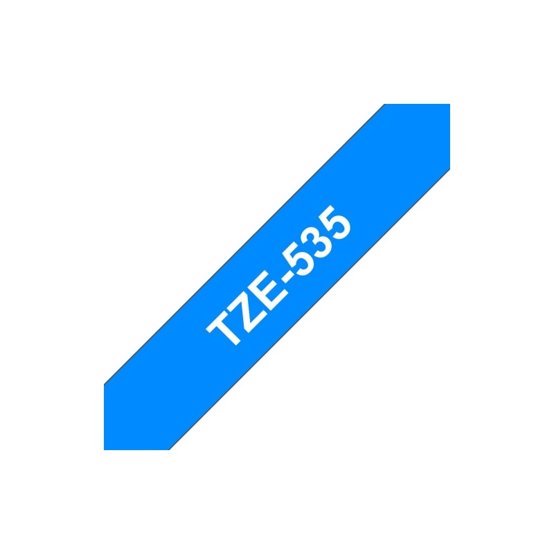 Brother TZe-535 (TZE535) Laminuota ženklinimo juostelė, White on Blue, 12mm 8m