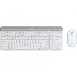 Klaviatūra belaidė Logitech Slim Wireless MK470, Balta