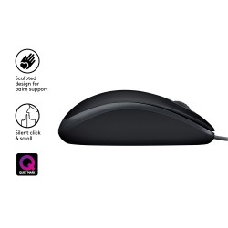 Pelė Logitech B110 Silent, Juoda