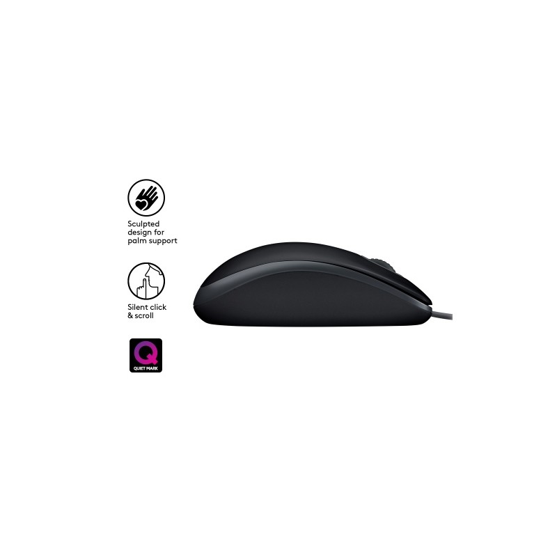 Pelė Logitech B110 Silent, Juoda