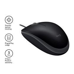 Pelė Logitech B110 Silent, Juoda