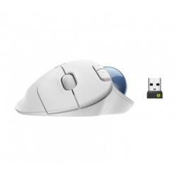 Pelė ergonominė Logitech M575, bevielis, Balta